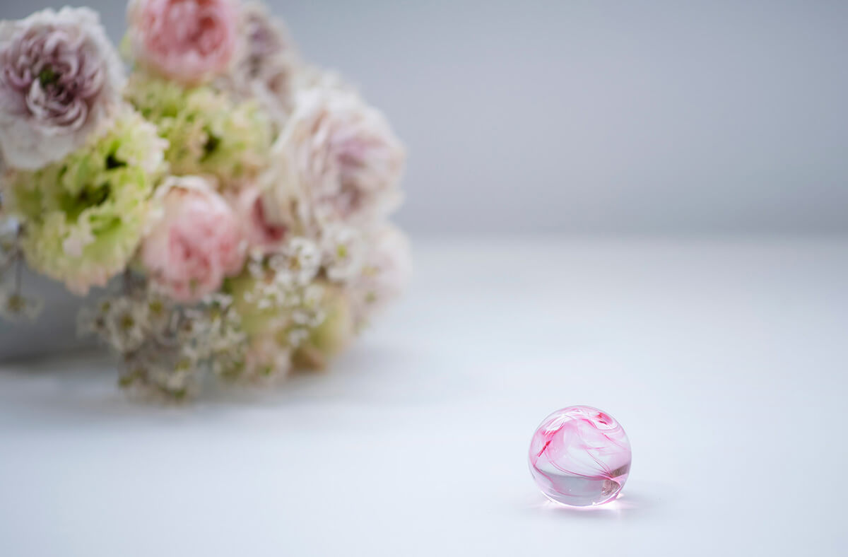 遺骨ガラスSoracaのある風景